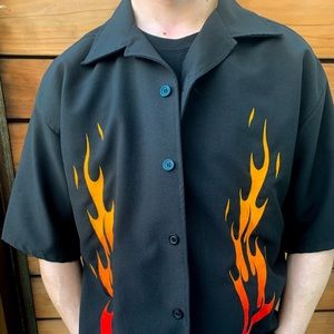 Zonz Flame Button Up